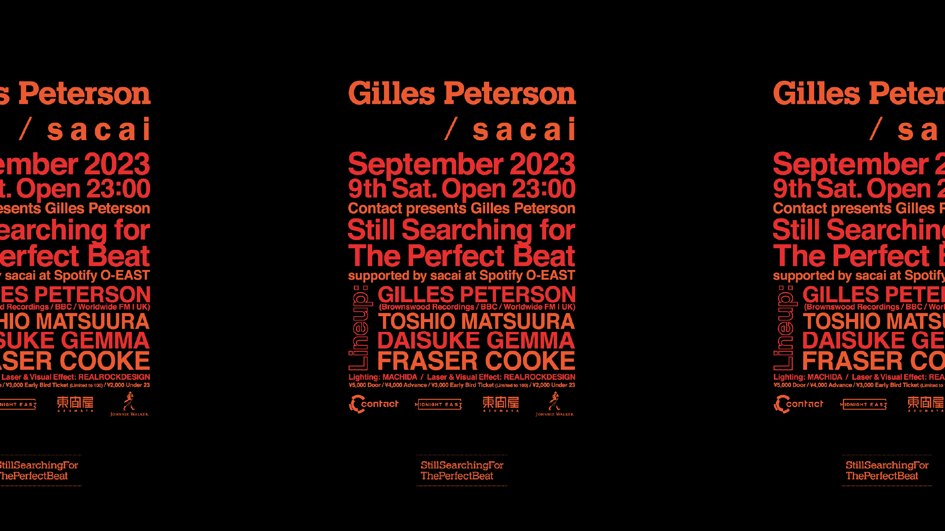 Contact presents Gilles Peterson  -Still Searching for The Perfect Beat- supported by sacai