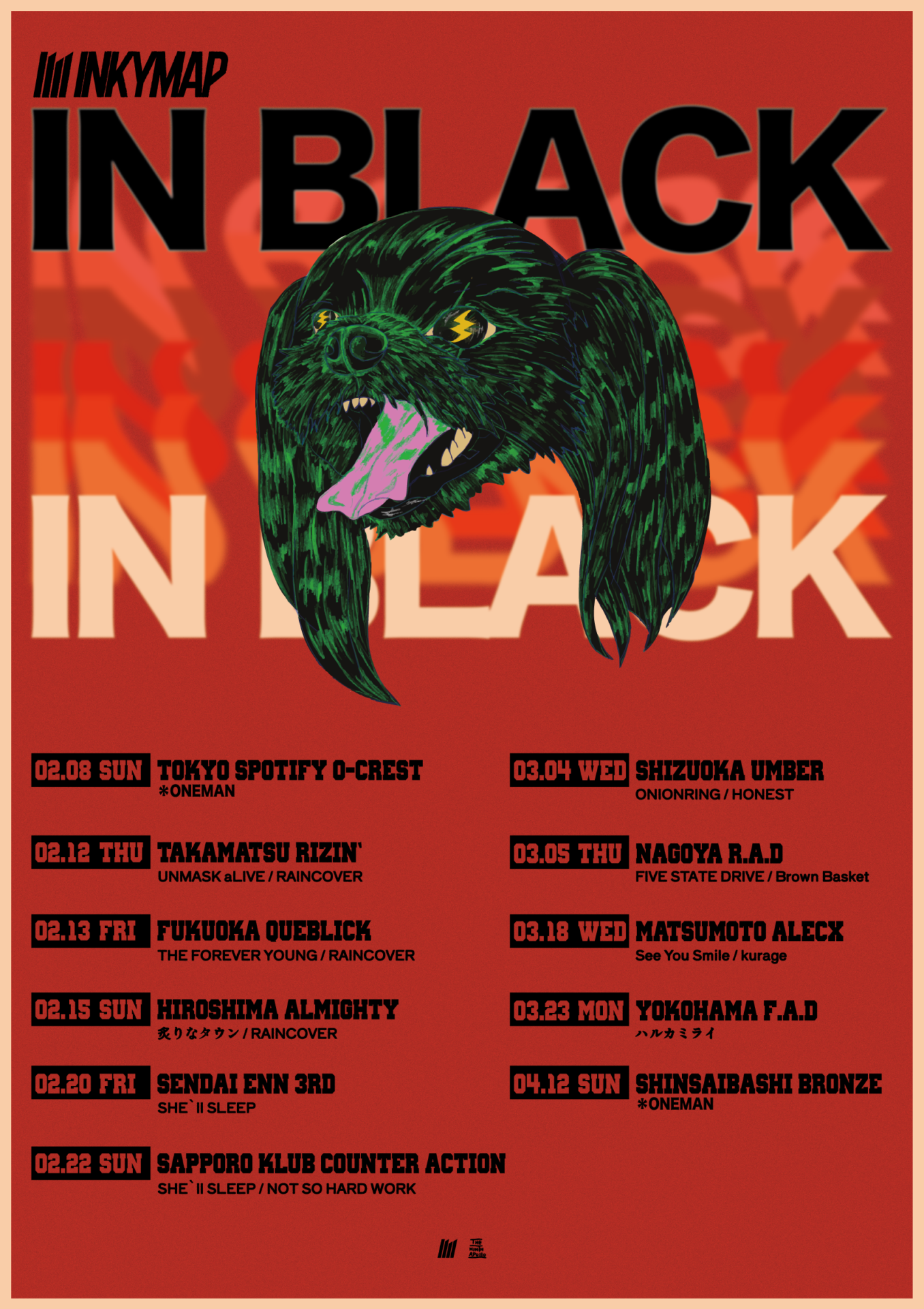 INKYMAP “IN BLACK TOUR 2026”