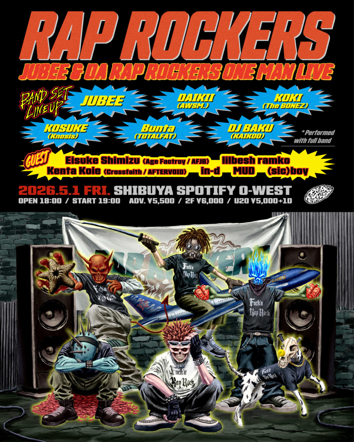 JUBEE & DA RAP ROCKERS ONE MAN LIVE “RAP ROCKERS” | Spotify O-EAST・O ...