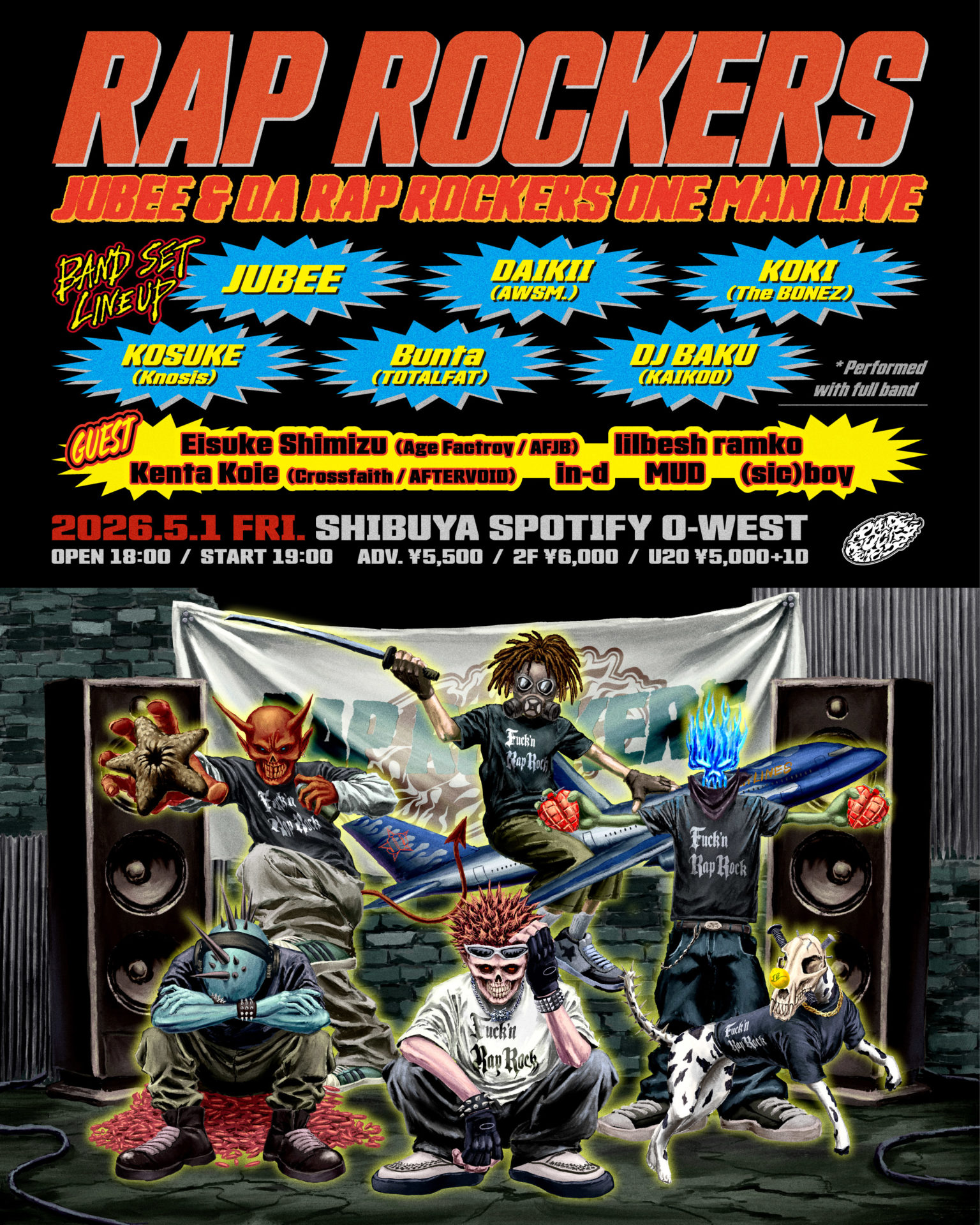 JUBEE & DA RAP ROCKERS ONE MAN LIVE “RAP ROCKERS”